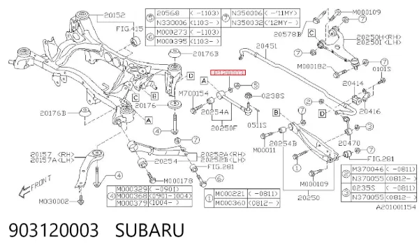  903120003 Subaru