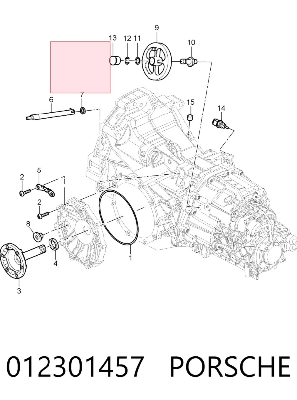 Uszczelniacz wybieraka skrzyni biegów 012301457 Porsche