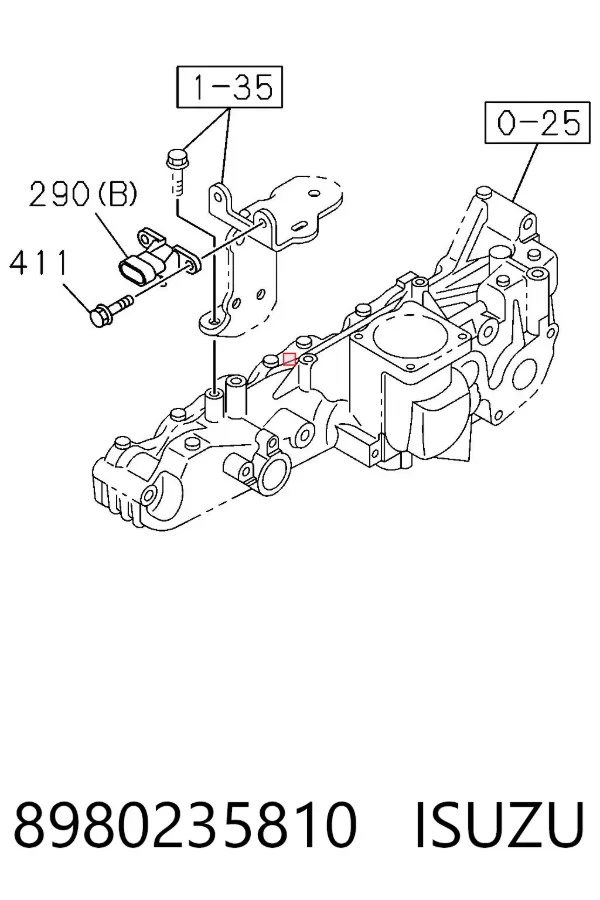 Czujnik temperatury paliwa 8980235810 Isuzu