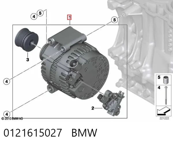 Alternator 0121615027 BMW