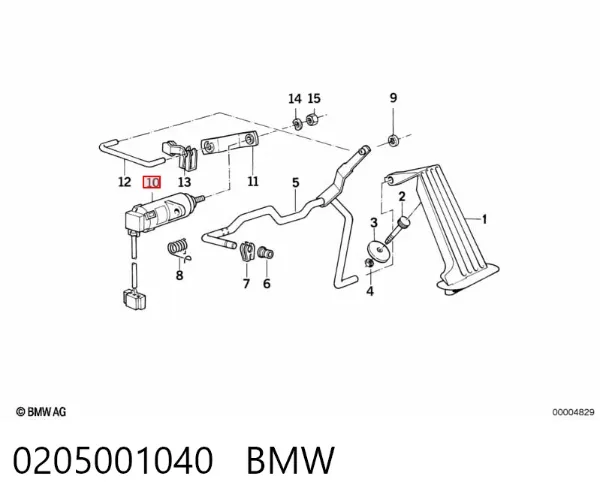 Czujnik położenia pedału przyspieszenia (gazu) 0205001040 BMW