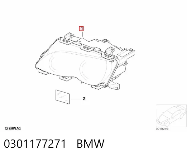 Reflektor lewy 0301177271 BMW