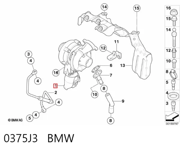 Turbina 0375J3 BMW