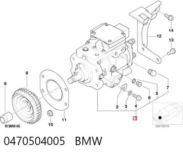 Pompa wtryskowa wysokiego ciśnienia 0470504005 BMW