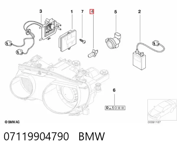 Żarówka ksenonowa 07119904790 BMW