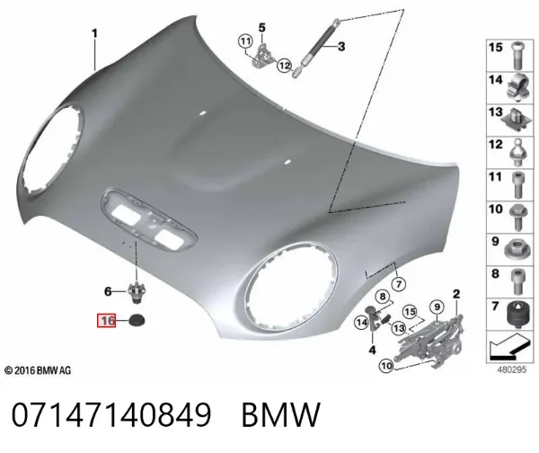 Wkładka dna nadwozia BMW X5 F15, F85