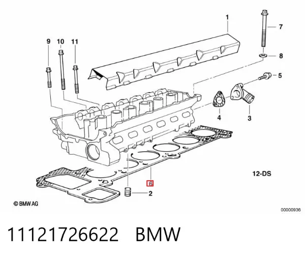 Uszczelka głowicy cylindrów 11121726622 BMW
