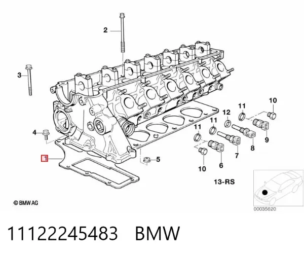 Uszczelka głowicy cylindrów 11122245483 BMW