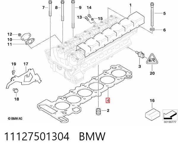 Uszczelka głowicy cylindrów 11127501304 BMW