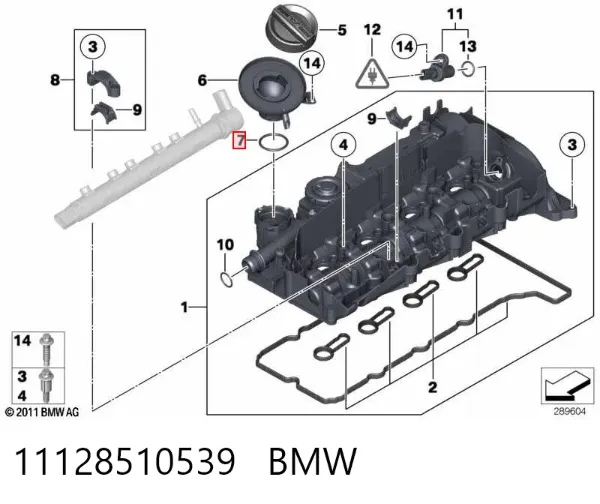 Uszczelka korka wlewu oleju 11128510539 BMW
