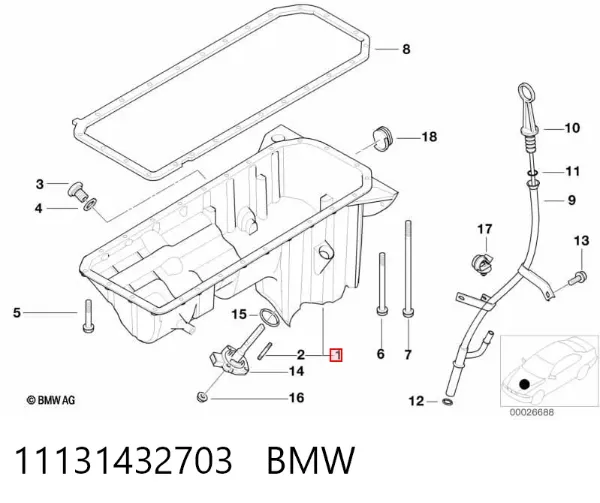 Miska olejowa silnika 11131432703 BMW