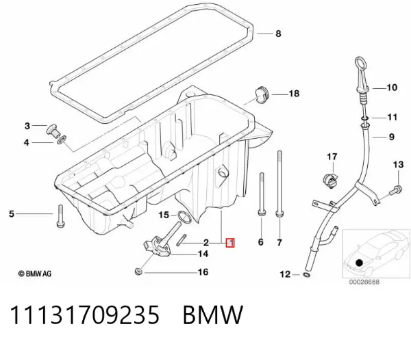 Miska olejowa silnika 11131709235 BMW