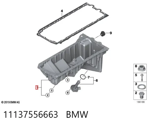 Miska olejowa silnika 11137556663 BMW