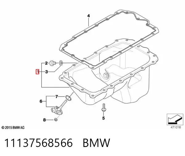 Miska olejowa silnika 11137568566 BMW