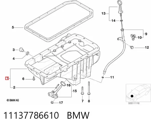 Miska olejowa silnika BMW 3 E46