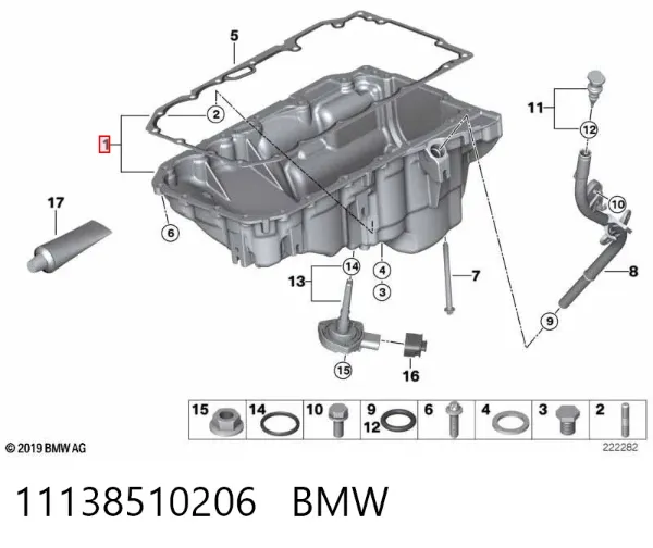 Miska olejowa silnika 11138510206 BMW
