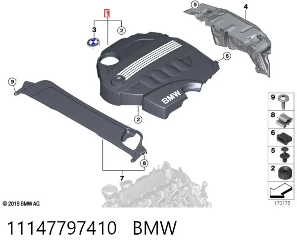 Pokrywa silnika dekoracyjna BMW 1 E81