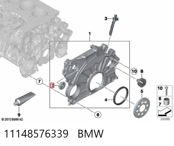 Korek miski olejowej silnika 11148576339 BMW