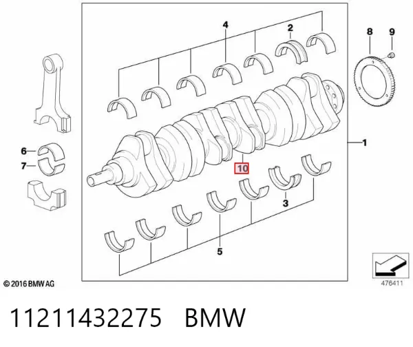 Wał korbowy silnika BMW 5 E39
