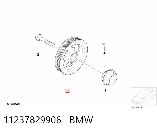 Koło pasowe wału korbowego 11237829906 BMW