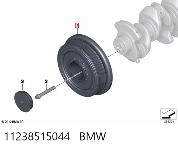 Koło pasowe wału korbowego 11238515044 BMW