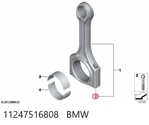 Śruba korbowodu 11247516808 BMW