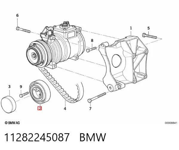 Rolka napinacza paska napędowego 11282245087 BMW