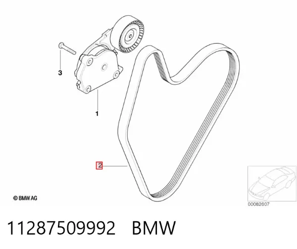 Pas napędowy mechanizmów 11287509992 BMW