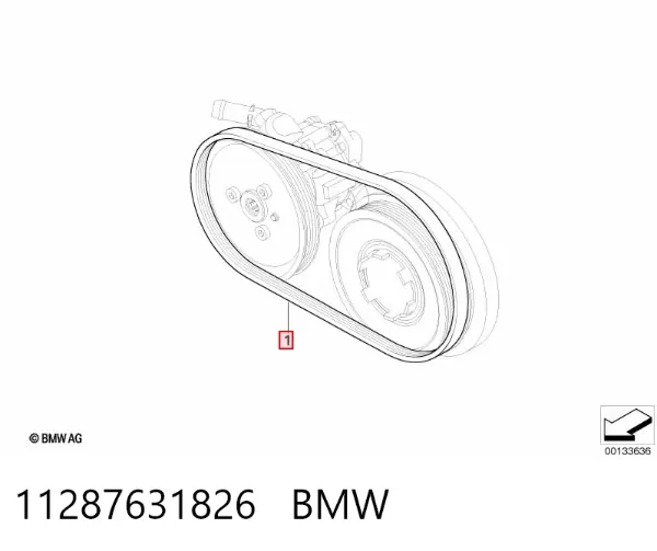 Pas napędowy mechanizmów 11287631826 BMW
