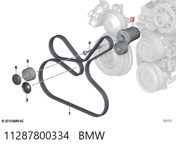 Napinacz paska napędowego 11287800334 BMW