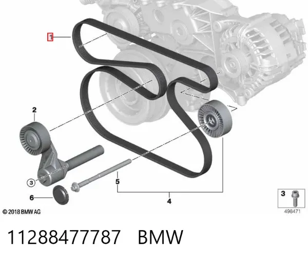 Pas napędowy mechanizmów 11288477787 BMW