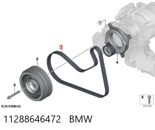 Pas napędowy mechanizmów 11288646472 BMW