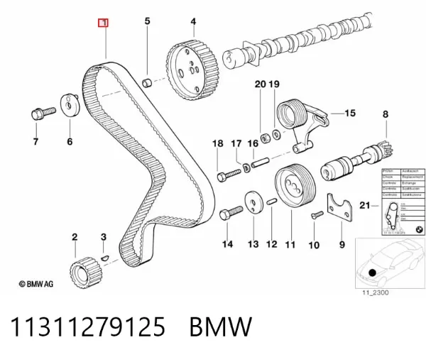 Pasek rozrządu 11311279125 BMW