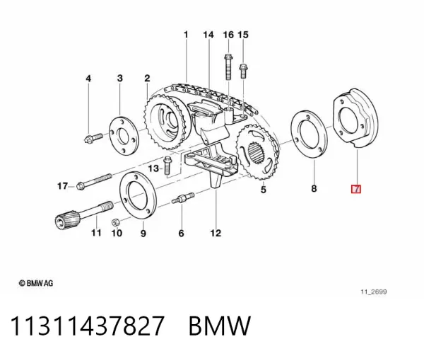 Czujnik Halla 11311437827 BMW