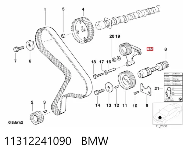 Rolka napinacza paska rozrządu 11312241090 BMW