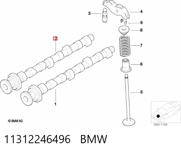 Wał rozrządu silnika BMW 3 E46