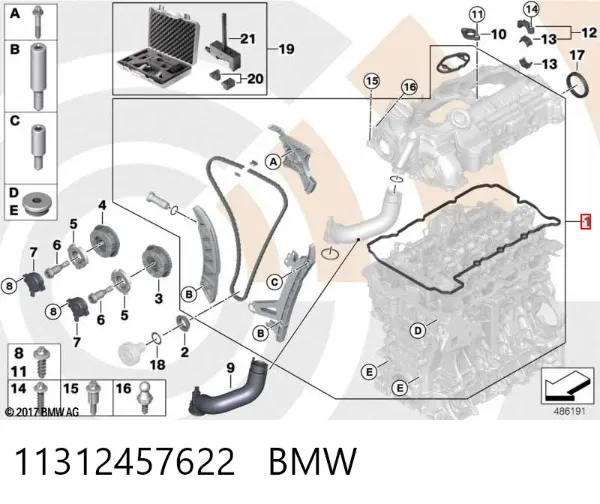 Łańcuch rozrządu, zestaw 11312457622 BMW