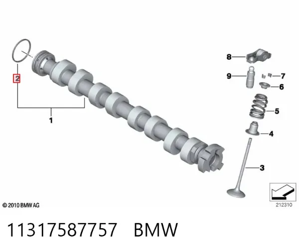 Uszczelniacz wałka rozrządu silnika BMW 5 E61