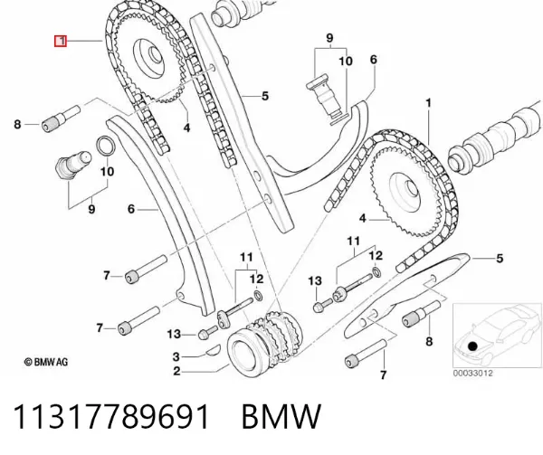 Łańcuch rozrządu 11317789691 BMW
