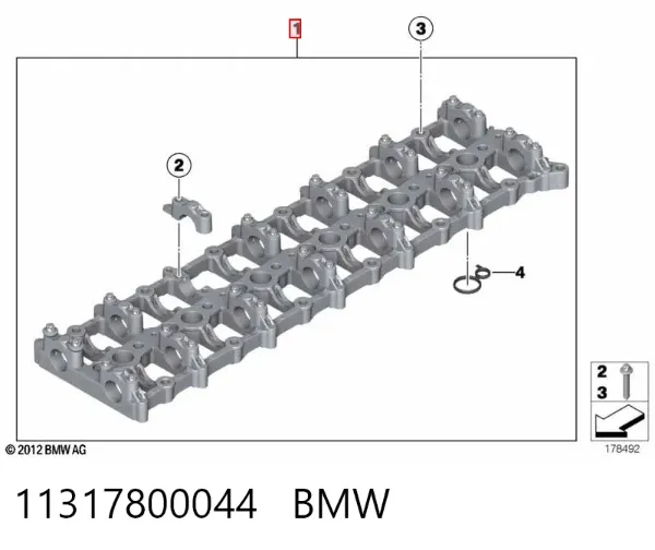Obudowa wałka rozrządu 11317800044 BMW