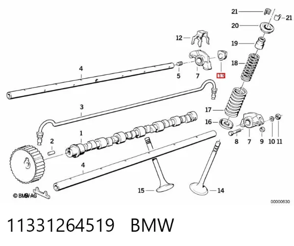 Zaślepka głowicy cylindrów/bloku cylindrów 11331264519 BMW