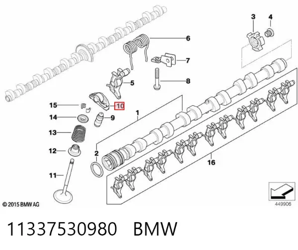 Dźwigienka zaworowa 11337530980 BMW