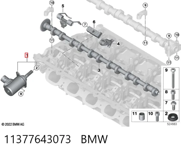 Zawór elektromagnetyczny faz rozrządu 11377643073 BMW