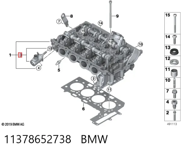 Zawór elektromagnetyczny faz rozrządu 11378652738 BMW
