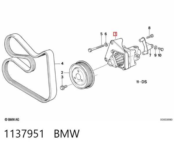 Pompa wspomagania hydraulicznego kierownicy 1137951 BMW
