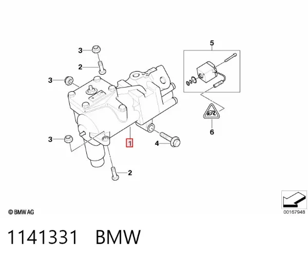 Mechanizm kierowniczy (reduktor) 1141331 BMW