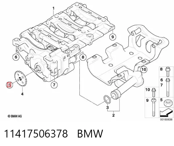 Tłumik drgań łańcucha pompy oleju 11417506378 BMW