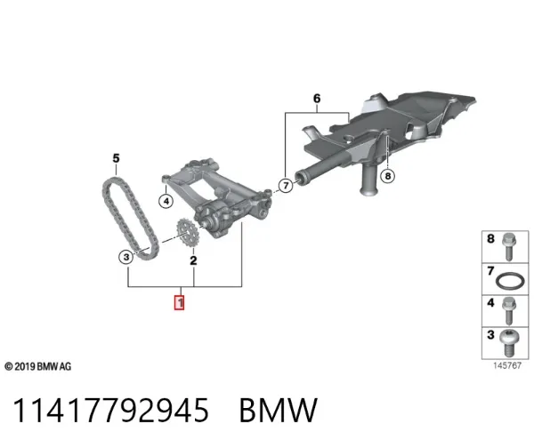Pompa oleju 11417792945 BMW
