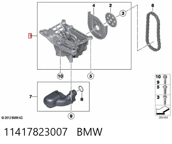 Pompa oleju 11417823007 BMW