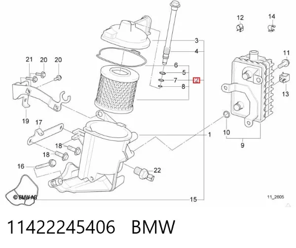 Filtr oleju 11422245406 BMW
